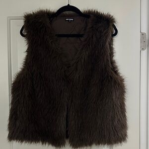 Brown Faux Fur Vest